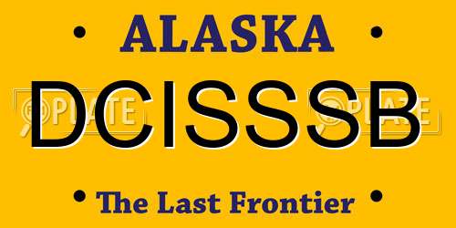 DCISSSB Alaska License Plate
