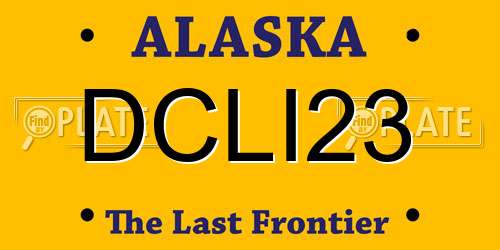 DCLI23 Alaska License Plate