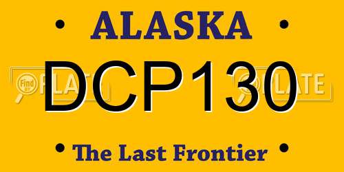 DCP130 Alaska License Plate