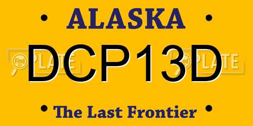 DCP13D Alaska License Plate