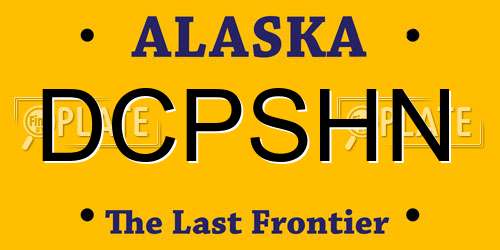 DCPSHN Alaska License Plate
