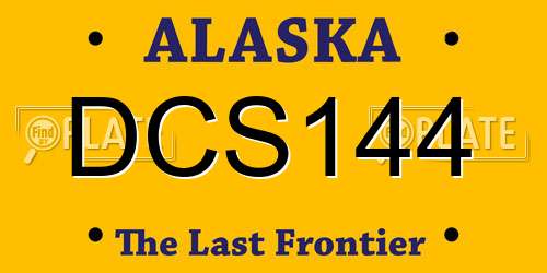 DCS144 Alaska License Plate
