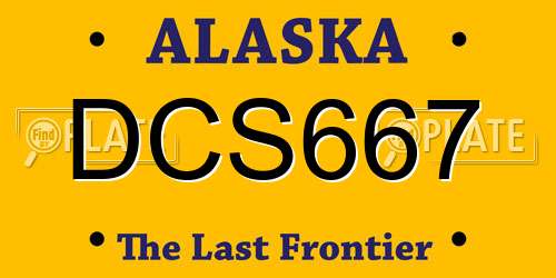 DCS667 Alaska License Plate