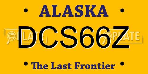 DCS66Z Alaska License Plate