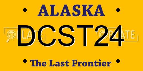 DCST24 Alaska License Plate