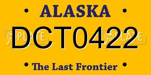 DCT0422 Alaska License Plate