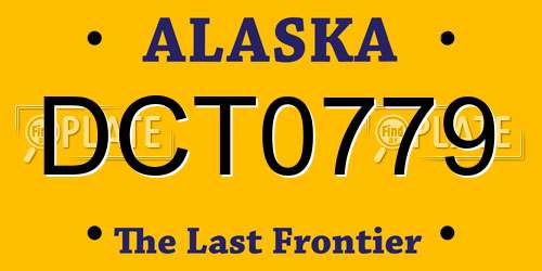 DCT0779 Alaska License Plate