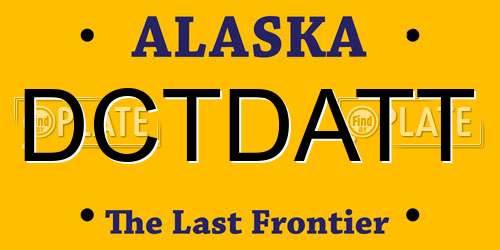 DCTDATT Alaska License Plate