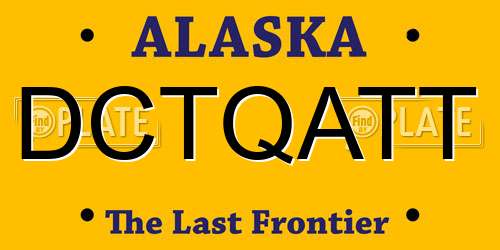 DCTQATT Alaska License Plate