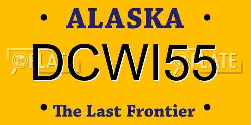 DCWI55 Alaska License Plate