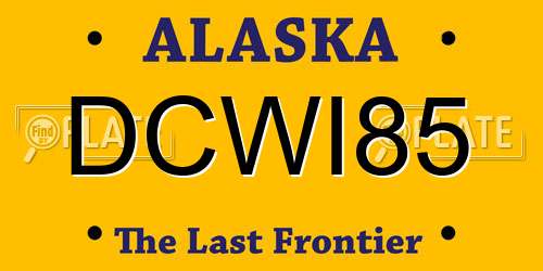DCWI85 Alaska License Plate