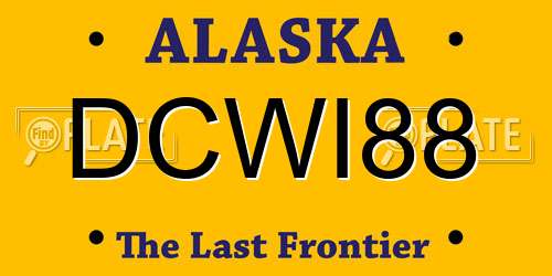 DCWI88 Alaska License Plate