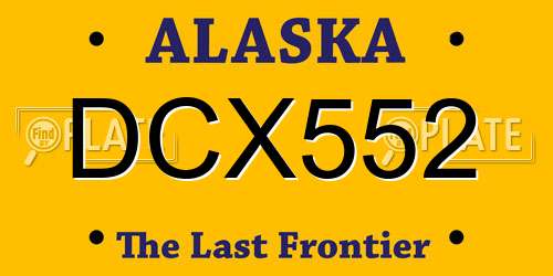 DCX552 Alaska License Plate