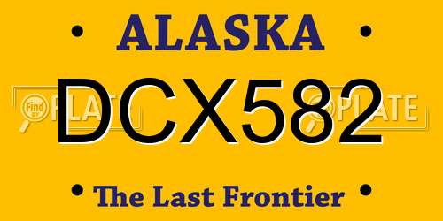 DCX582 Alaska License Plate
