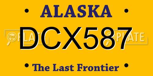 DCX587 Alaska License Plate