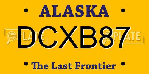 DCXB87 Alaska License Plate