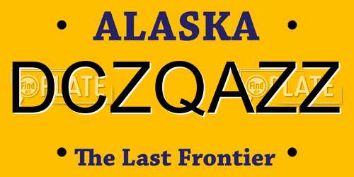 DCZQAZZ Alaska License Plate