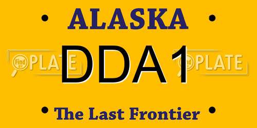 DDA1 Alaska License Plate