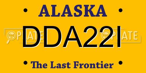 DDA22I Alaska License Plate