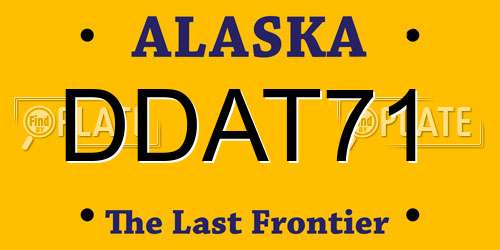 DDAT71 Alaska License Plate