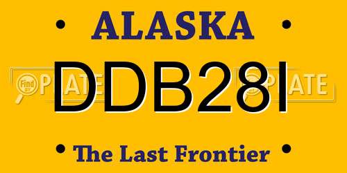 DDB28I Alaska License Plate
