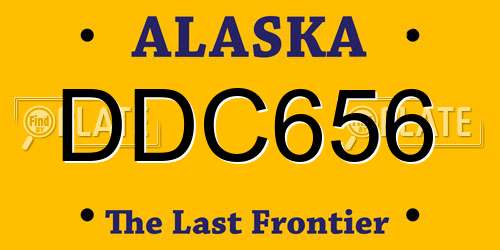 DDC656 Alaska License Plate