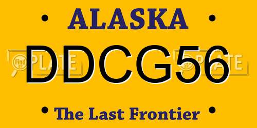 DDCG56 Alaska License Plate