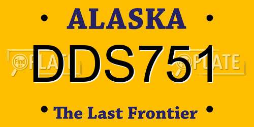 DDS751 Alaska License Plate