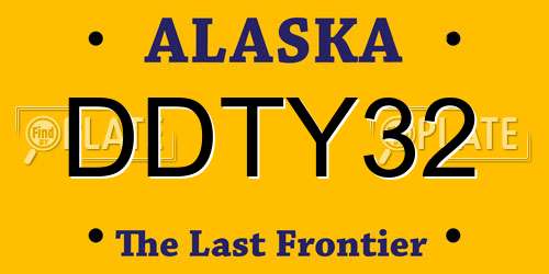 DDTY32 Alaska License Plate