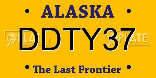 DDTY37 Alaska License Plate