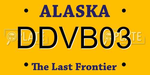 DDVB03 Alaska License Plate