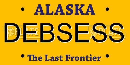 DEBSESS Alaska License Plate