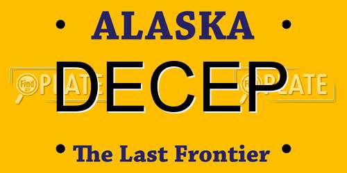 DECEP Alaska License Plate
