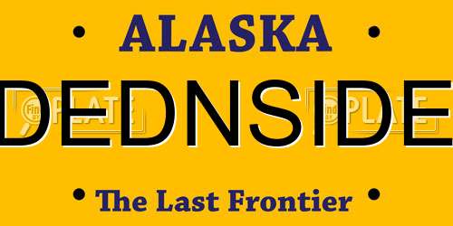 DEDNSIDE Alaska License Plate