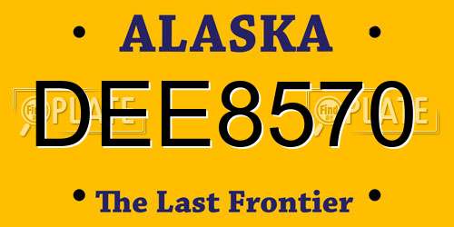 DEE8570 Alaska License Plate