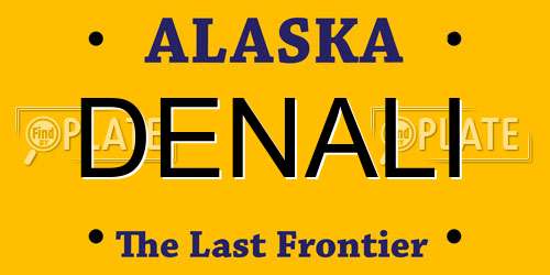 DENALI Alaska License Plate