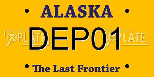 DEP01 Alaska License Plate