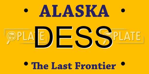 DESS Alaska License Plate