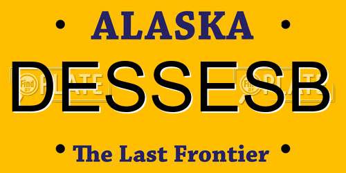 DESSESB Alaska License Plate