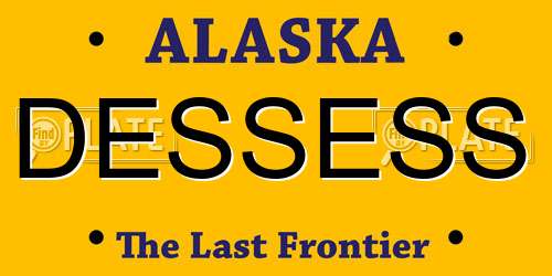DESSESS Alaska License Plate