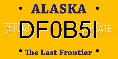 DF0B5I Alaska License Plate