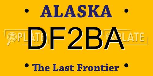 DF2BA Alaska License Plate