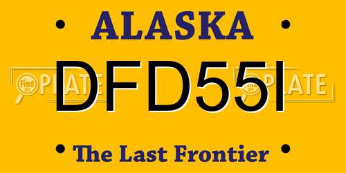 DFD55I Alaska License Plate