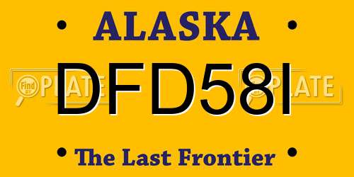 DFD58I Alaska License Plate