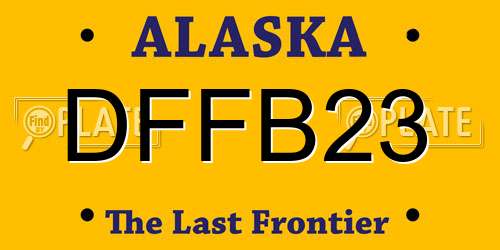 DFFB23 Alaska License Plate