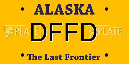 DFFD Alaska License Plate