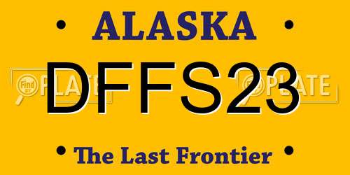 DFFS23 Alaska License Plate