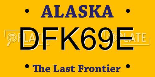 DFK69E Alaska License Plate