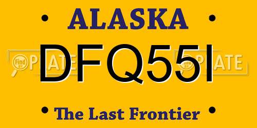 DFQ55I Alaska License Plate
