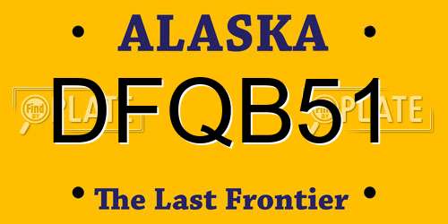 DFQB51 Alaska License Plate